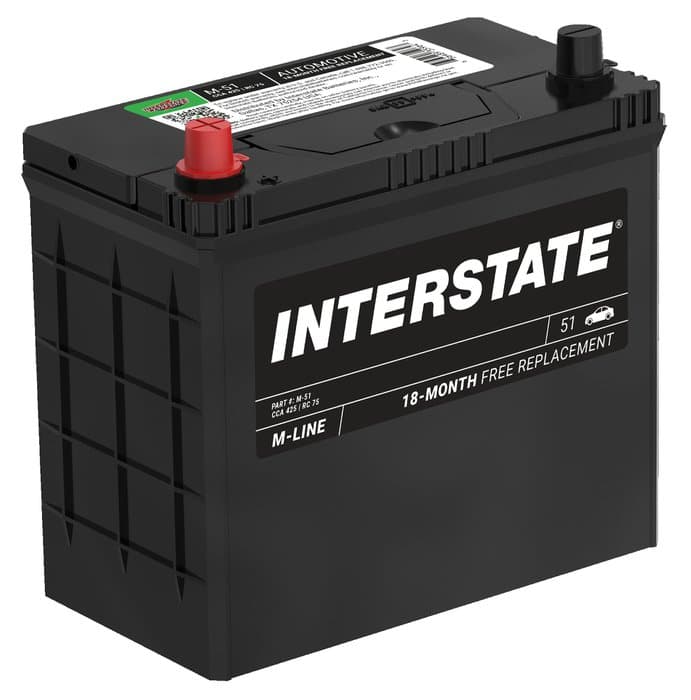 Interstate Batteries Flooded Battery, Group Size 51, 425CCA