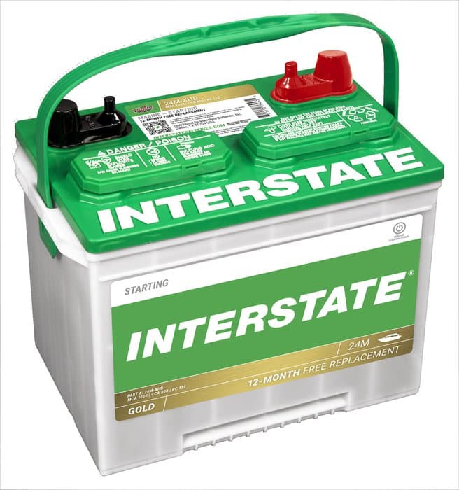 Interstate Batteries Extra Heavy Duty Battery, Group Size 24M, 850CCA