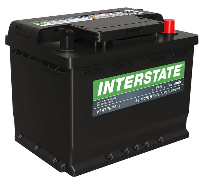Interstate Batteries EFB Battery, Group Size 47/H5, 650CCA