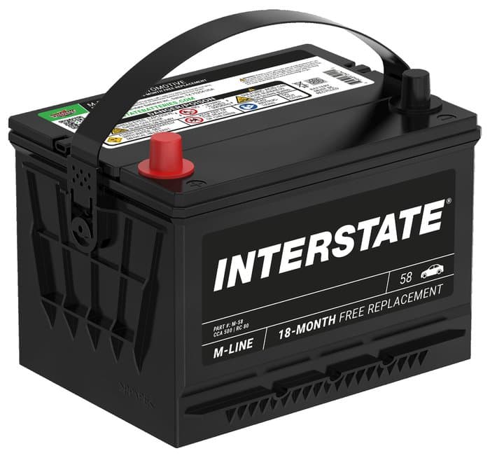 Interstate Batteries Flooded Battery, Group Size 58, 500CCA