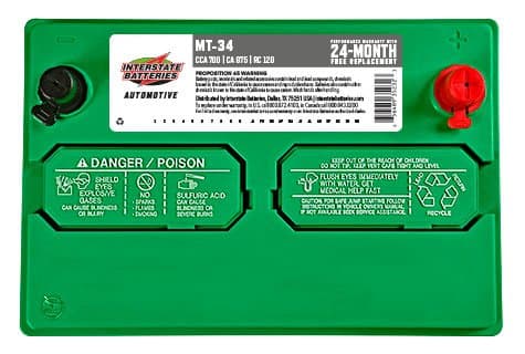 Interstate Batteries Flooded Battery, Group Size 34, 700CCA