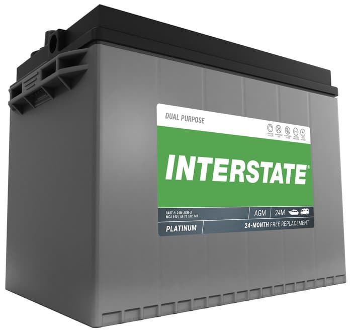 Interstate Batteries AGM Battery, Group Size 24M, 750CCA