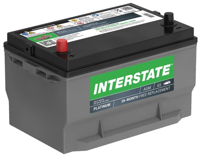 Interstate Batteries AGM Battery, Group Size 65, 750CCA