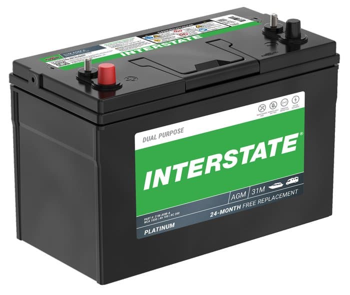 Interstate Batteries AGM Battery, Group Size 31M, 825CCA