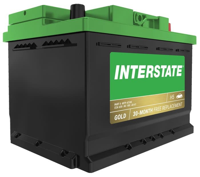 Interstate Batteries Flooded Battery, Group Size 47/H5, 650CCA