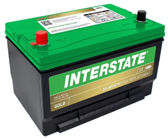 Interstate Batteries Flooded Battery, Group Size 65, 750CCA