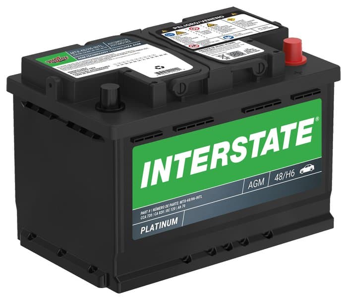 Interstate Batteries AGM Battery, Group Size 48/H6, 760CCA