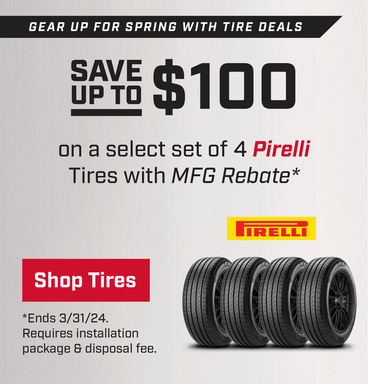 Tire specials deals