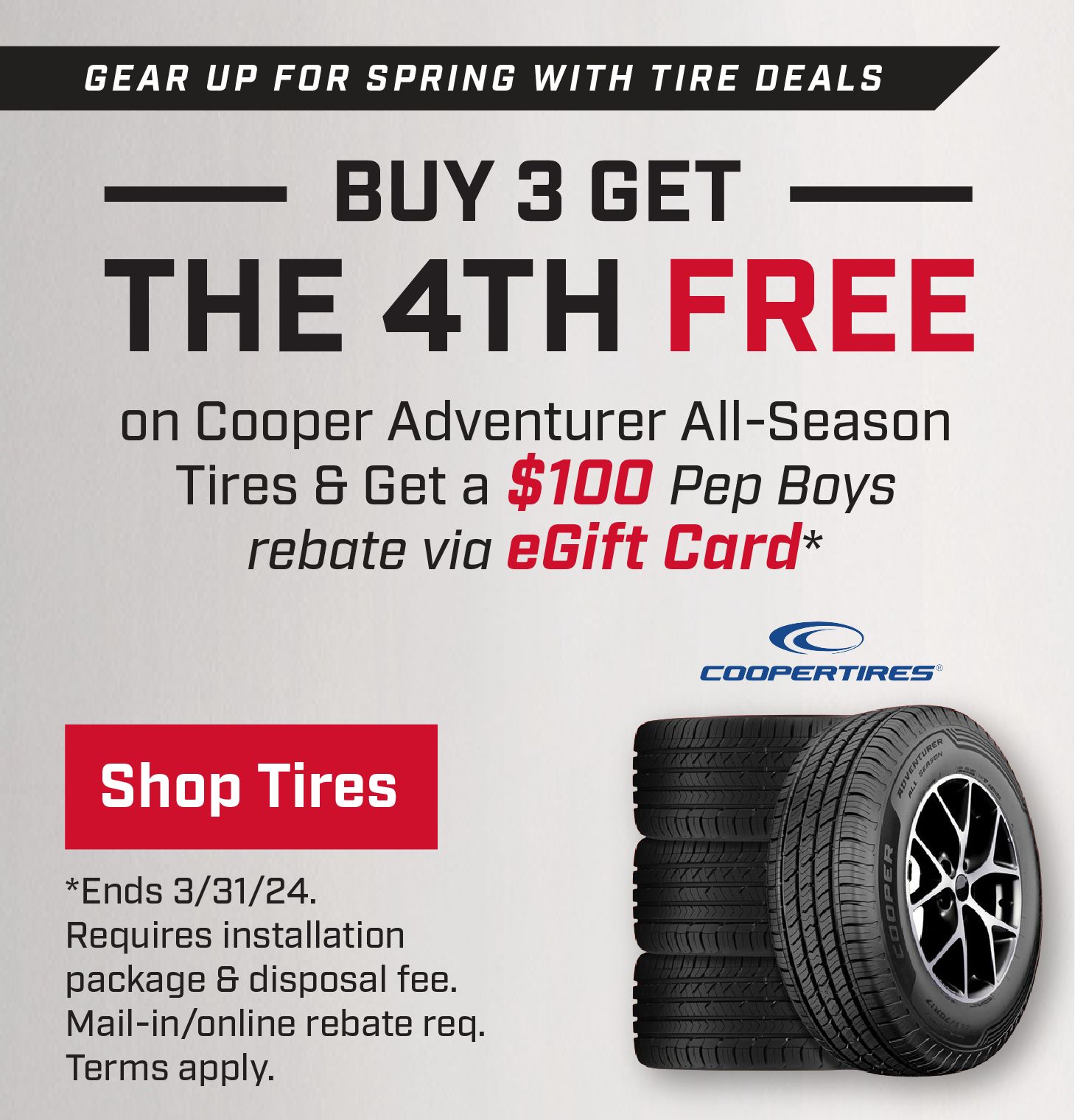 Save on Cooper Tires